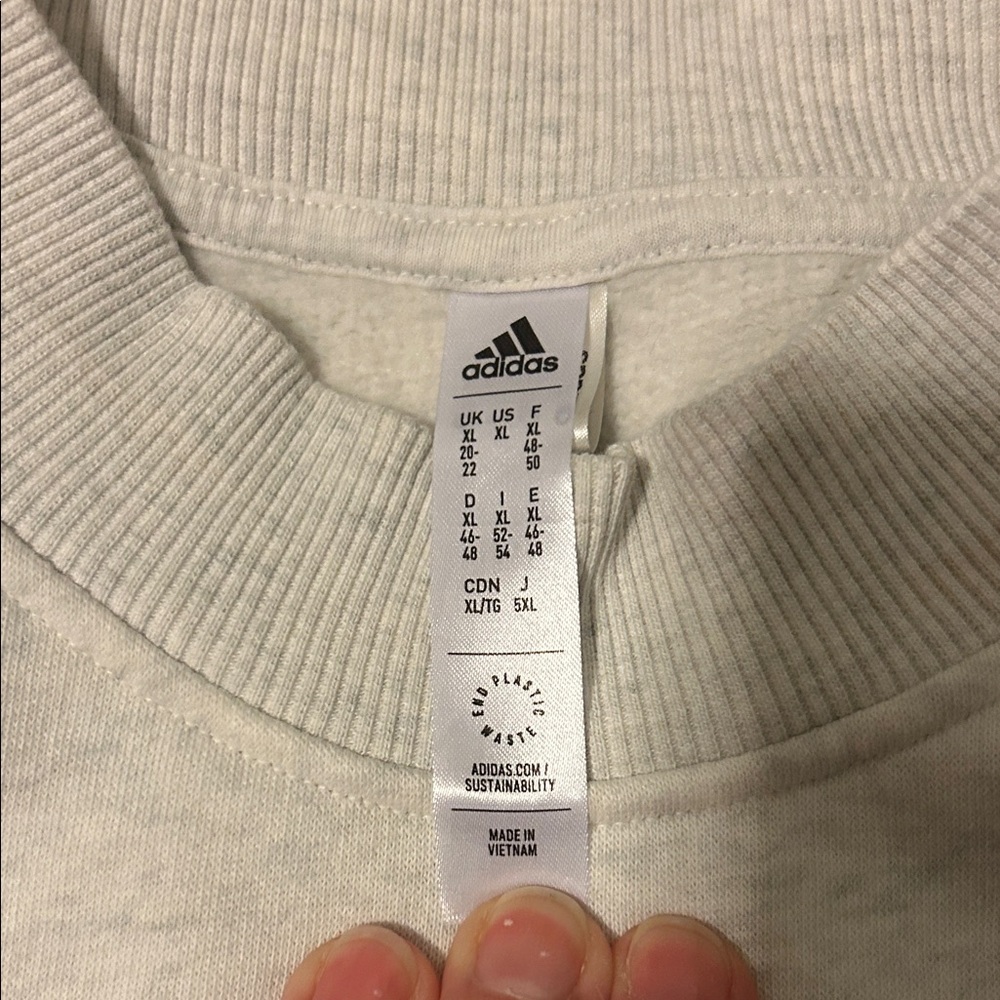 Adidas women’s  Off-White Crewneck Sweater - Picture 3 of 5
